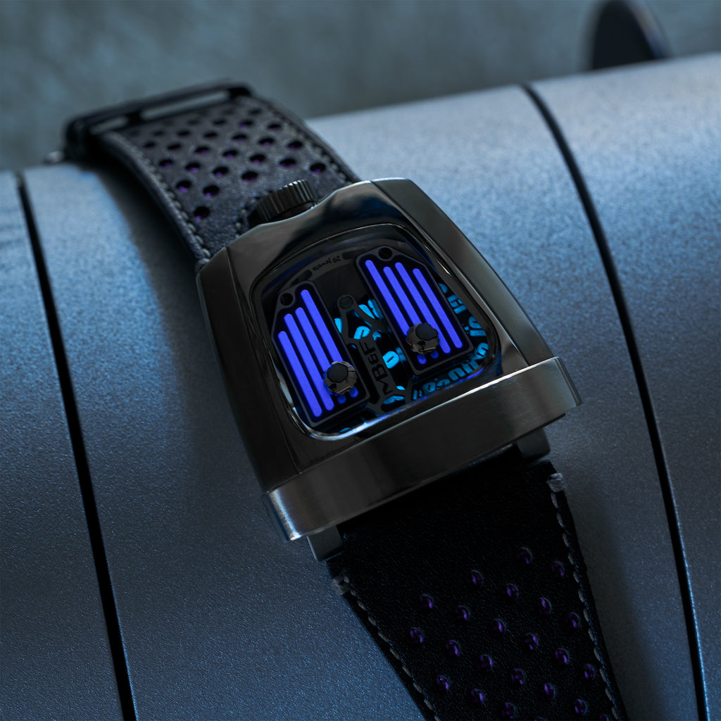 MB&F HMX PURPLE BLACK BADGER EDITION LUME TOP