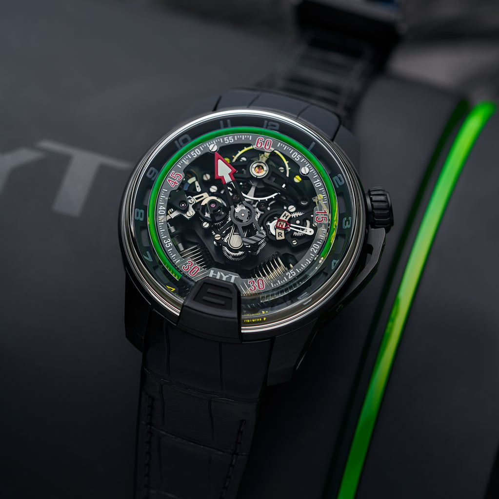 HYT H2 BLACK DLC GREEN FLUID LIMITED EDITION