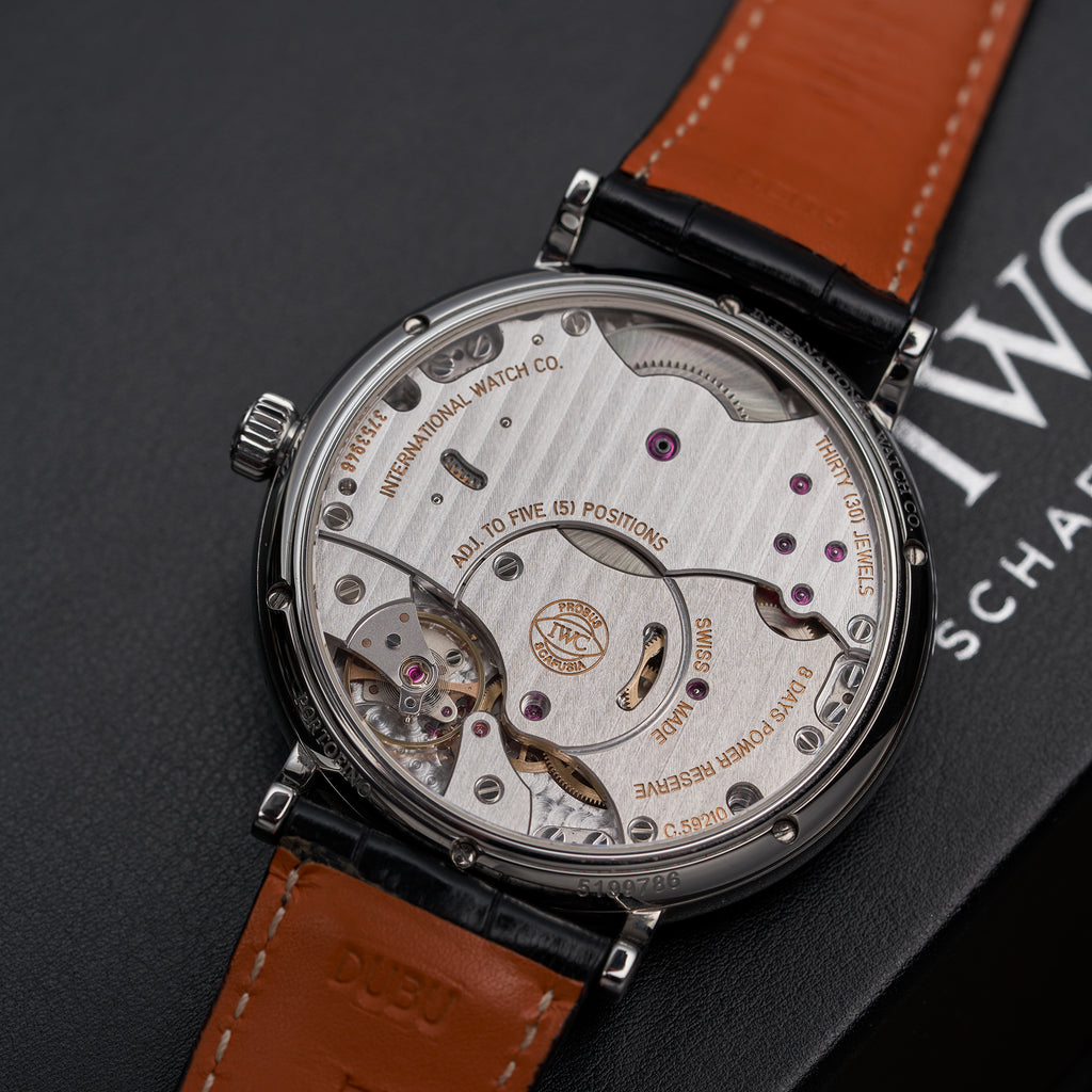 IWC PORTOFINO HAND-WOUND EIGHT DAYS IW510106 caseback